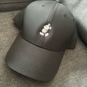 Nike Disney Black Baseball Cap with Small Embroidered Mickey